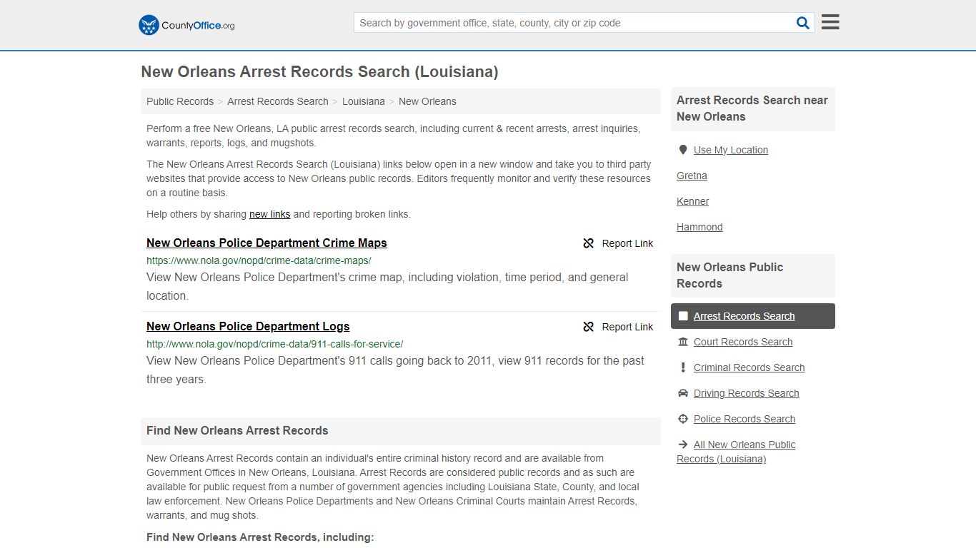 Arrest Records Search - New Orleans, LA (Arrests & Mugshots)